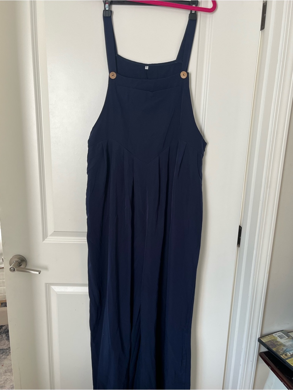 Navy Blue Wide-Leg Jumpsuit